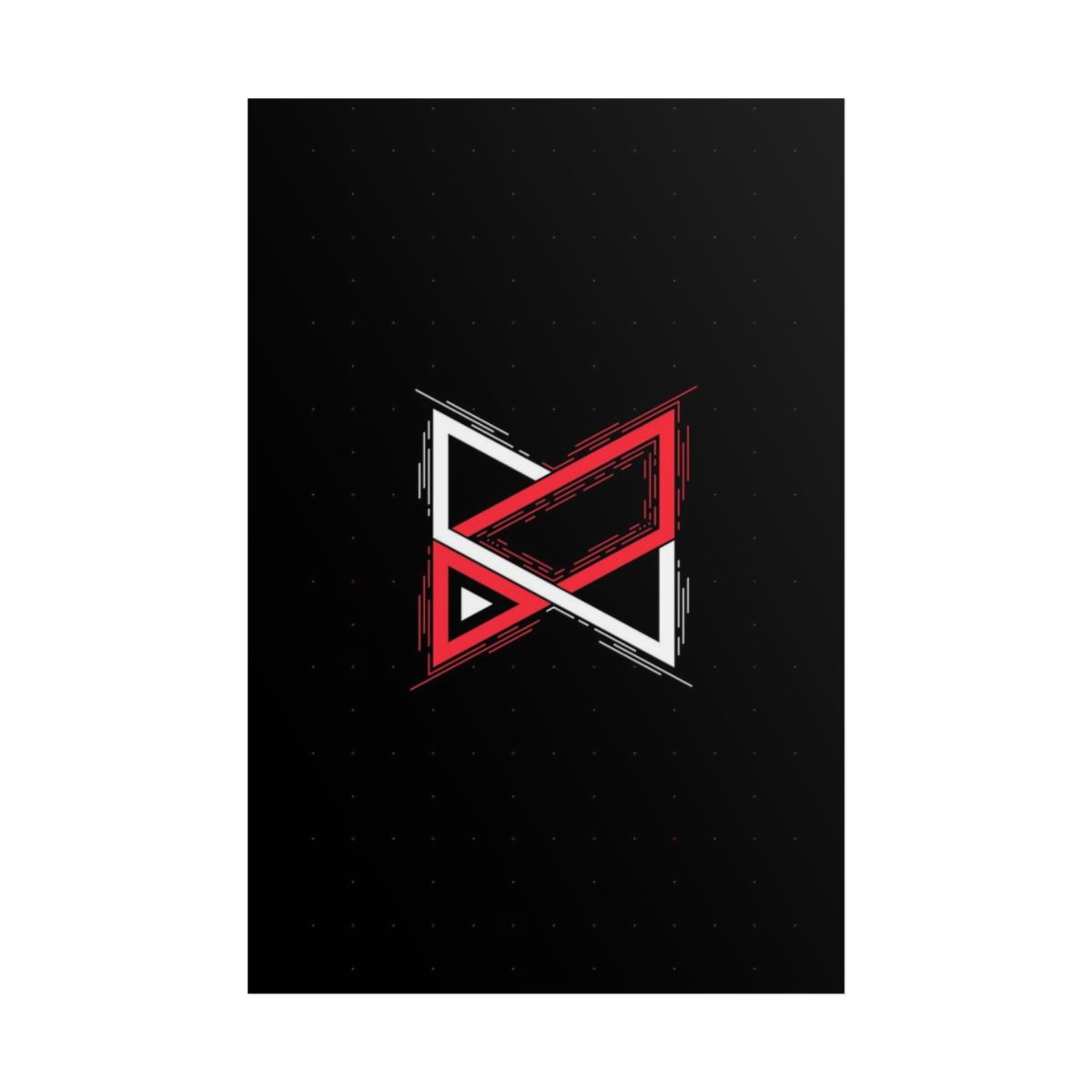 Red and White Geometric Logo Poster | Rolled Poster | MKBHD - alternate angle 3, merchandise